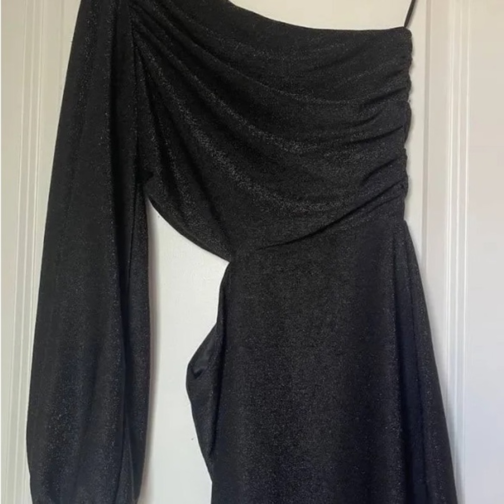 Altar’d State Black One-Shoulder Dress